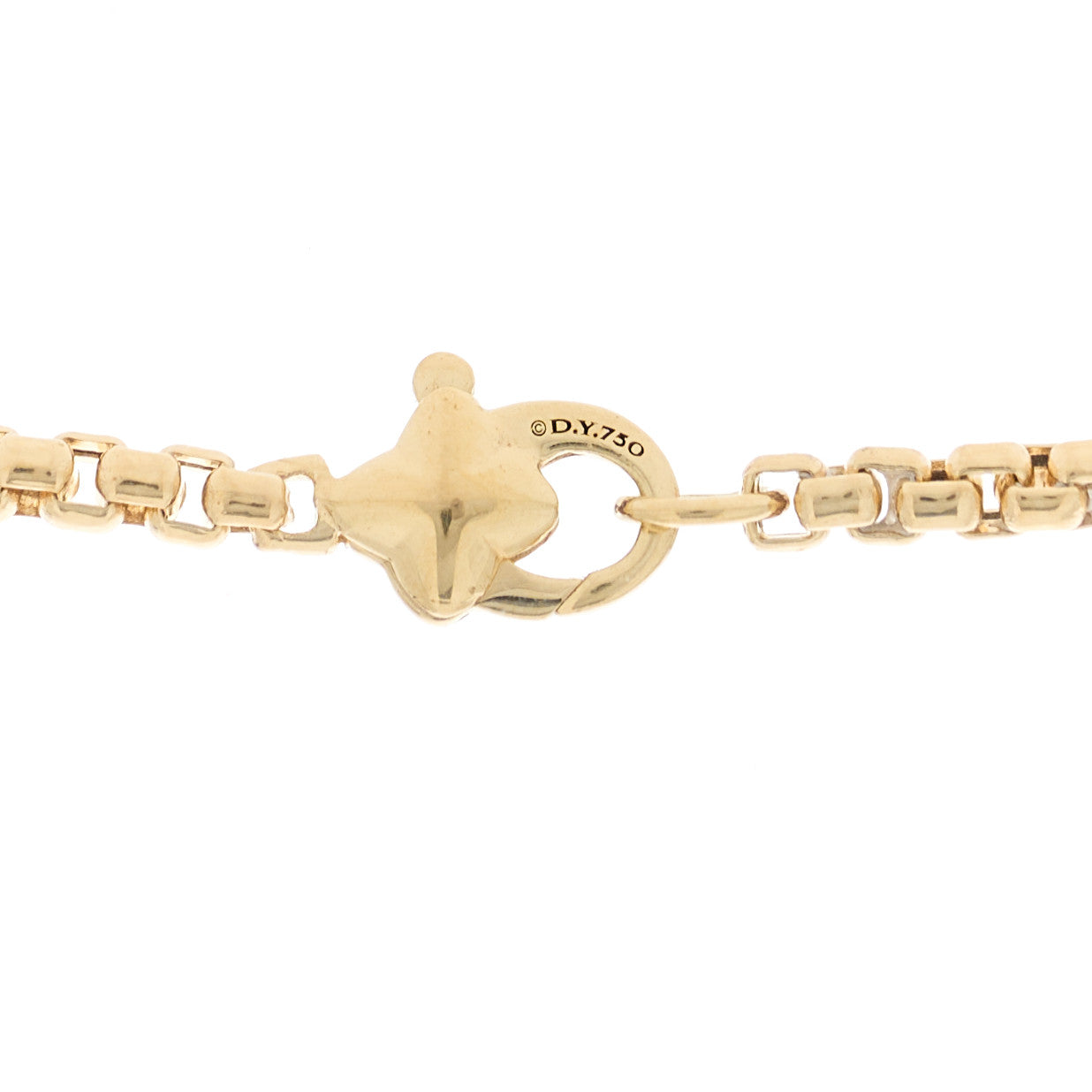 David Yurman 18K Yellow Gold Diamond Helena Y Necklace 4 of 4
