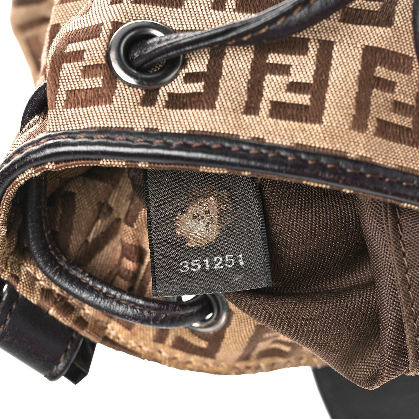 Zucchino Vitello Drawstring Shoulder Bag Testa di Moro Beige