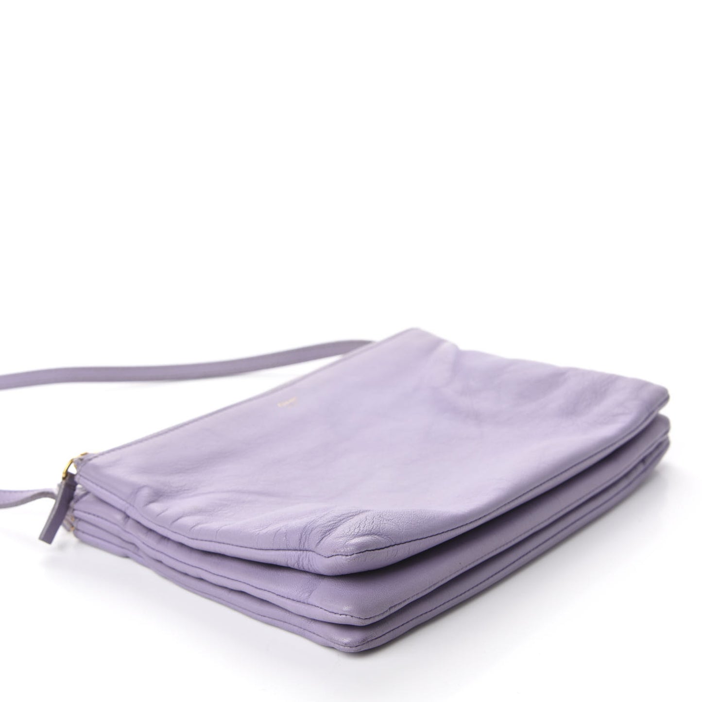 Lambskin Large Trio Crossbody Bag Lilac