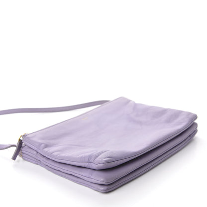 Celine Lambskin Large Trio Crossbody Bag Lilac 5 of 14