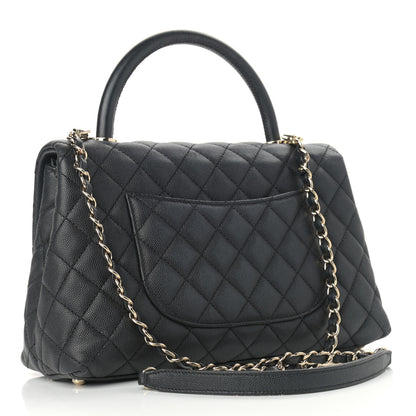 Chanel Caviar Quilted Small Coco Handle Flap Black 3 of 14