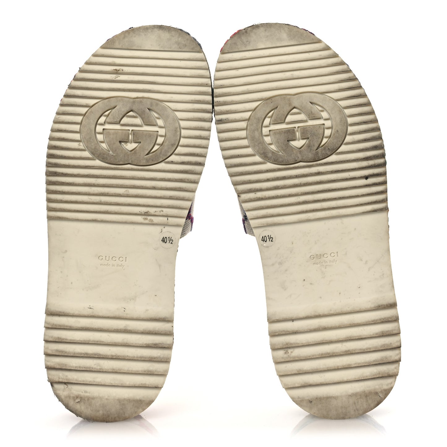 Linen Psychedelic Mini GG Monogram Angelina Platform 55mm Slide Sandals 40.5 Multicolor