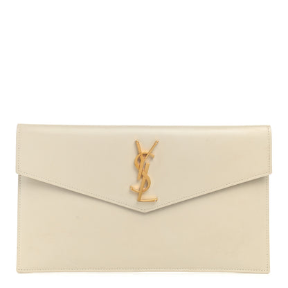 Saint Laurent Smooth Shiny Calfskin Uptown Pouch Crema Soft 1 of 11