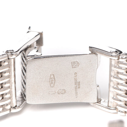 Audemars Piguet 18K White Gold Diamond 22mm Cobra Quartz Watch Black 7 of 8