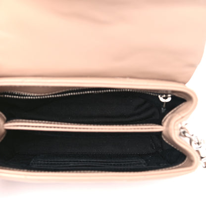 Saint Laurent Calfskin Y Quilted Monogram Toy Loulou Crossbody Bag Dark Beige 5 of 10