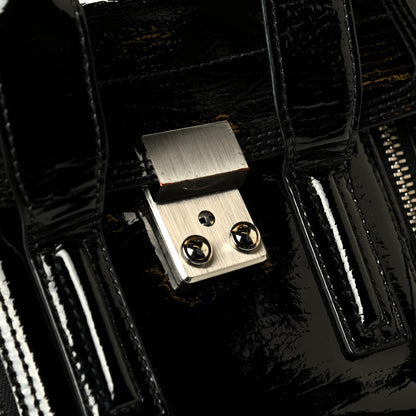 3.1 Phillip Lim Textured Patent Mini Pashli Satchel Black 6 of 7