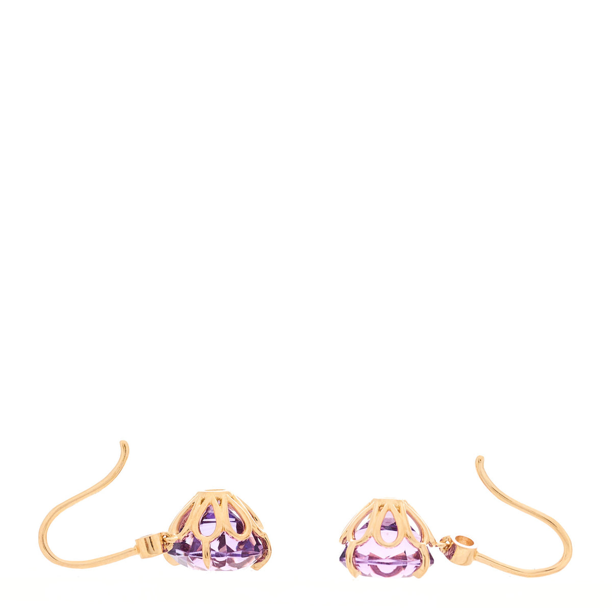 Tiffany 18K Rose Gold Diamond Amethyst Sparklers Drop Earrings 3 of 5