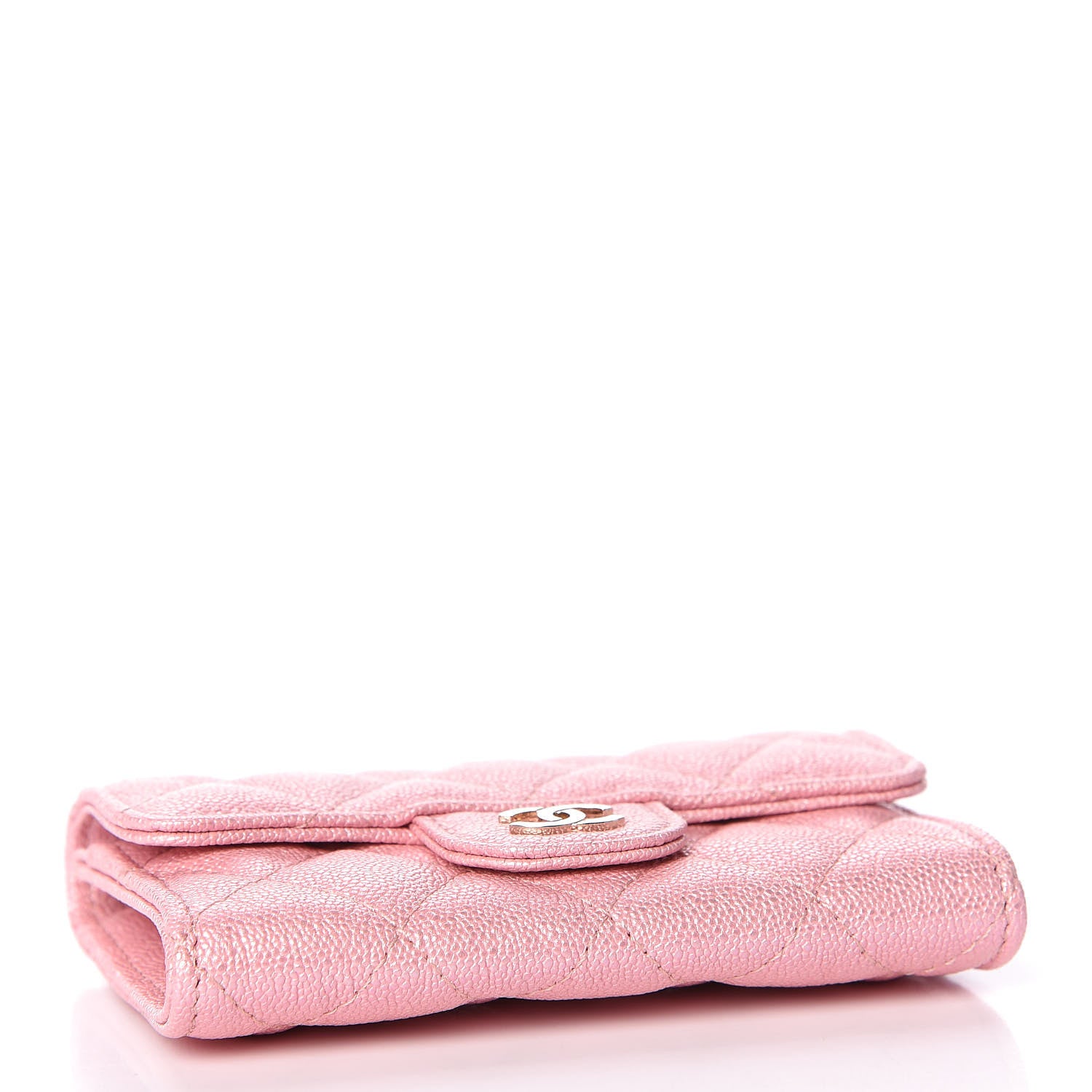 Chanel Iridescent Caviar Quilted Flap Card Holder Rose Pink 3 of 10