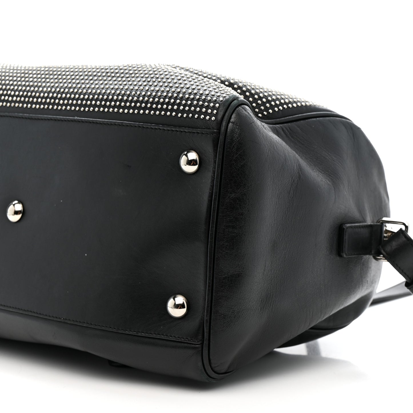 Calfskin Studded Classic Duffle 6 Black
