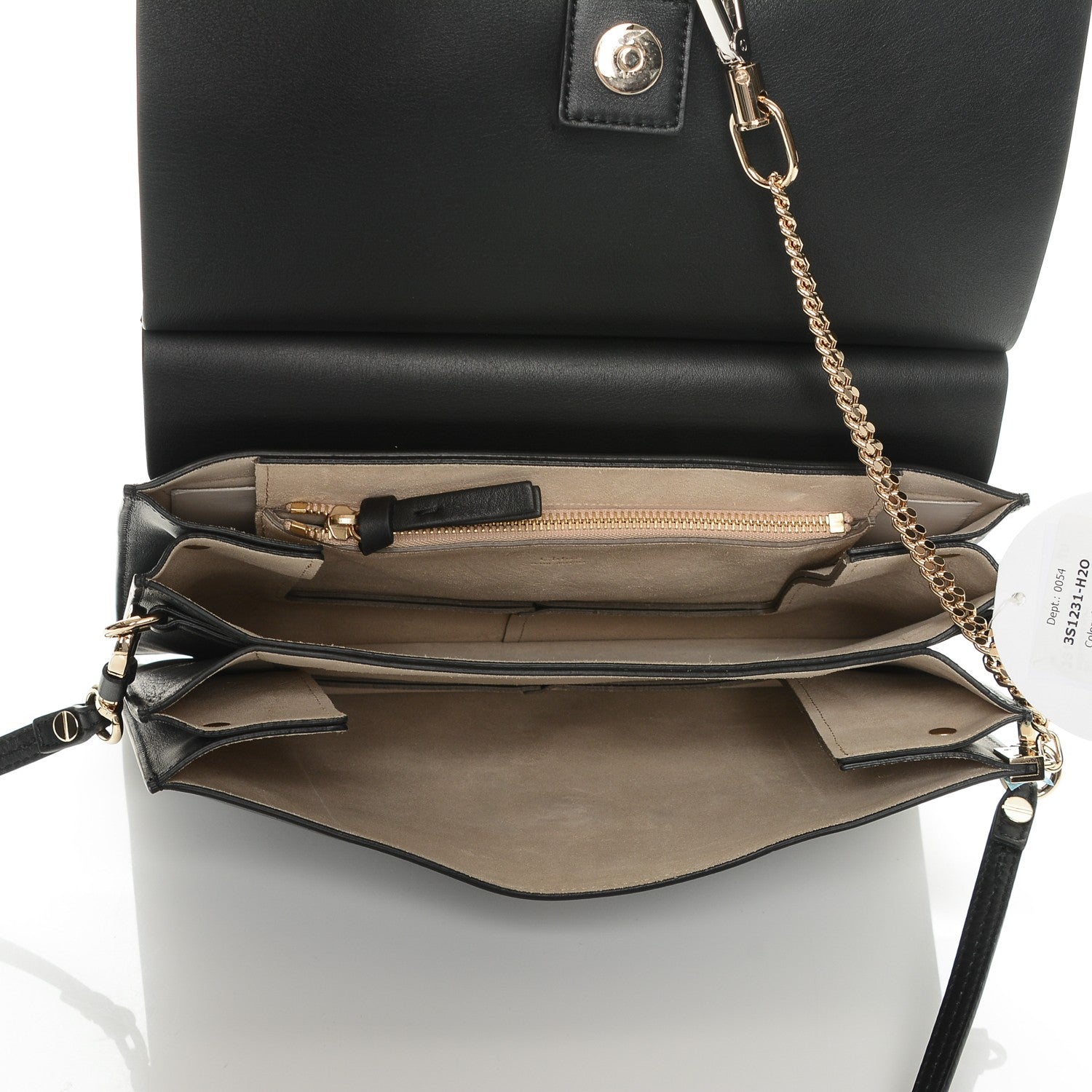 Chloe Suede Calfskin Medium Faye Shoulder Bag Black 5 of 6
