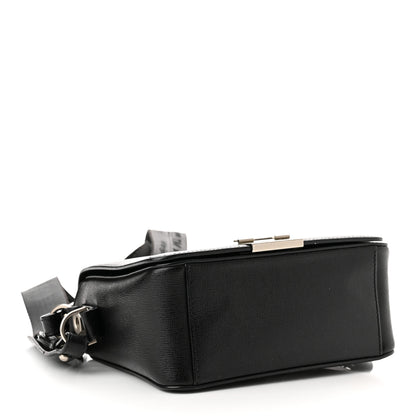 Off-White Saffiano For Display Only Binder Clip Shoulder Bag Black 4 of 11