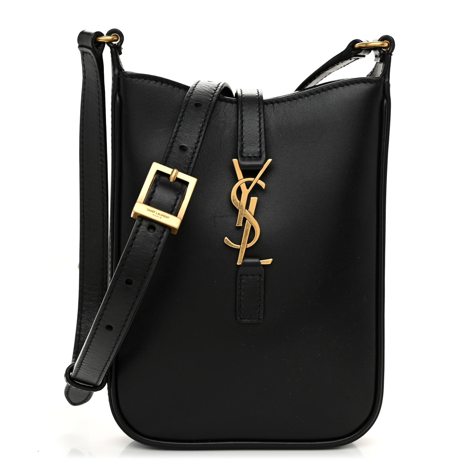 Saint Laurent Smooth Calfskin Mini Le 5 A 7 Vertical Hobo Black 1 of 10