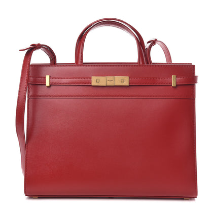 Saint Laurent Calfskin Small Manhattan Shopper Tote Red 1 of 12