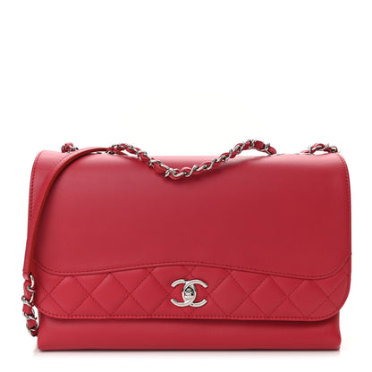 Chanel Calfskin Jumbo Tramezzo Flap Red 1 of 10