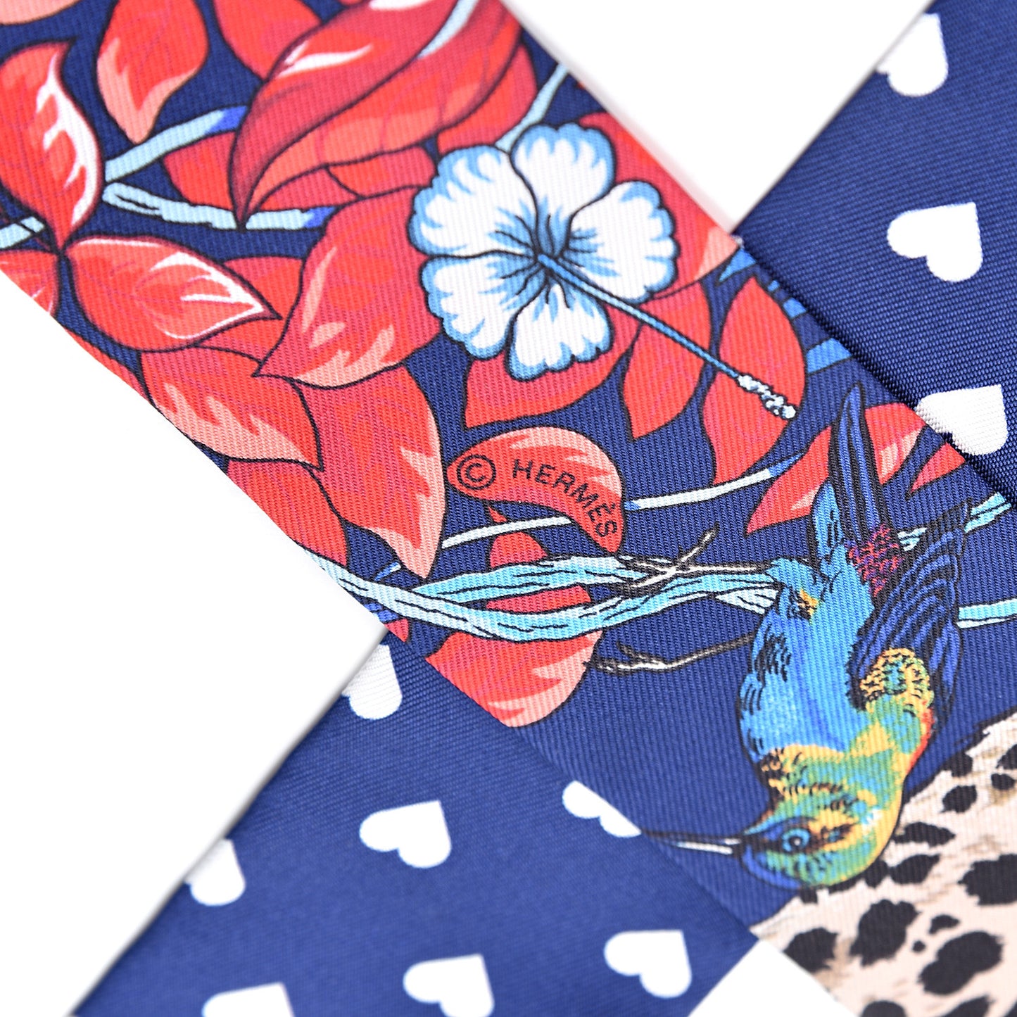 Silk Jungle Love Twilly Marine Rouge Brun