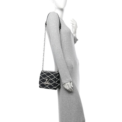 Louis Vuitton Epi Malletage Twist Shoulder Bag PM Black 2 of 10