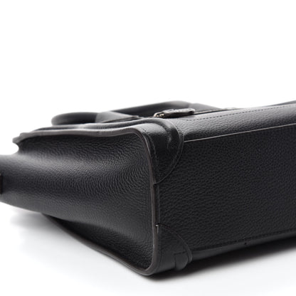 Celine Drummed Calfskin Nano Luggage Black 6 of 16