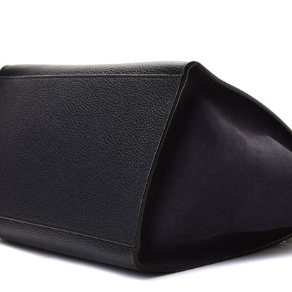 Celine Drummed Calfskin Suede Small Trapeze Navy 5 of 10