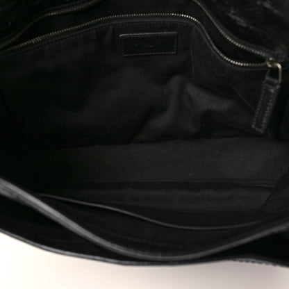 Saint Laurent Crinkled Calfskin Matelasse Monogram Large Niki Chain Satchel Black 5 of 9