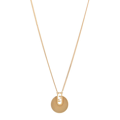 Fendi Metal O'Lock Necklace Gold 1 of 4