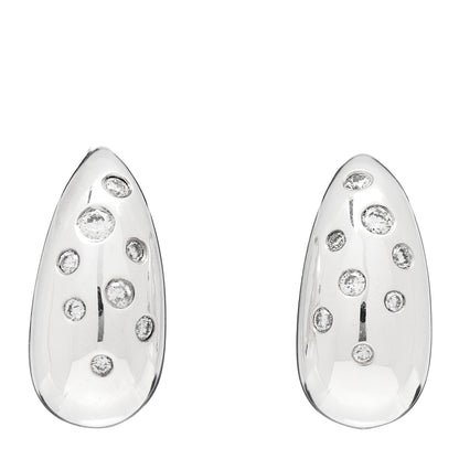 David Yurman Sterling Silver Diamond 15mm Pure Form Earrings 1 of 4