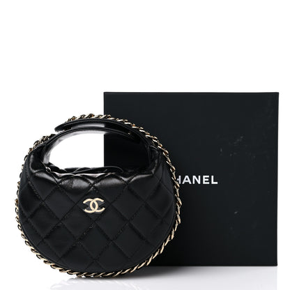 Chanel Quilted Chain Around Pouch Black 10 of 10