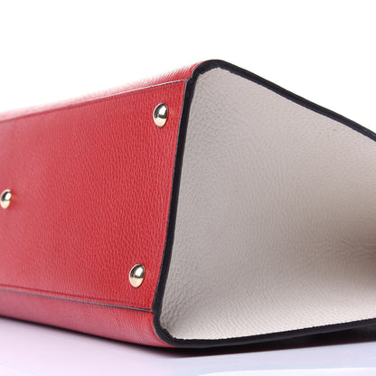 Gucci Dollar Calfskin Large Soho Top Handle Satchel Hibiscus Red Mystic White Blue 10 of 10