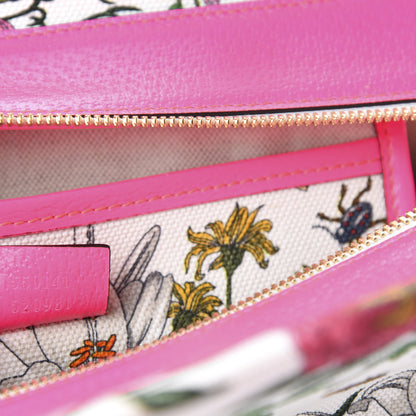 Gucci Canvas Medium Flora Tote Fuchsia 10 of 11