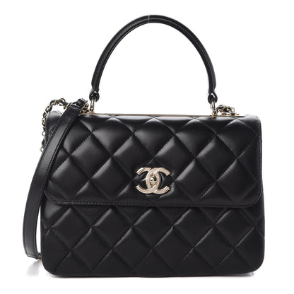 Chanel Lambskin Quilted Small Trendy CC Dual Handle Flap Bag Black 1 of 10