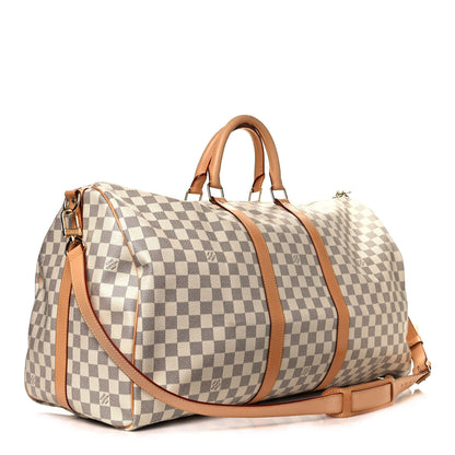 Louis Vuitton Damier Azur Keepall Bandouliere 55 3 of 13