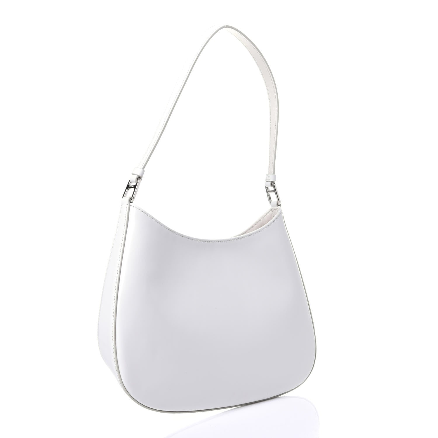 Prada Spazzolato Cleo Shoulder Bag White 3 of 9