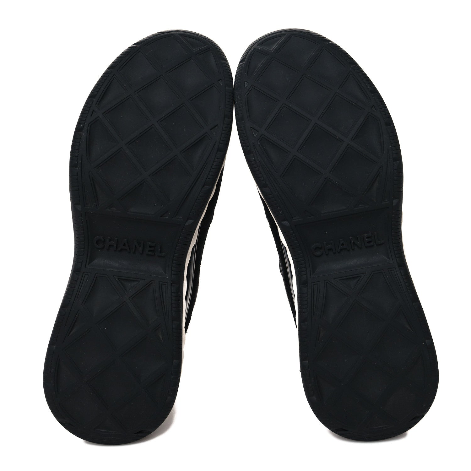 Chanel Velvet Calfskin Mixed Fibers CC Sneakers 40 Black 5 of 8