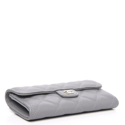 Chanel Caviar Quilted Medium Flap Wallet Grey 4 of 8