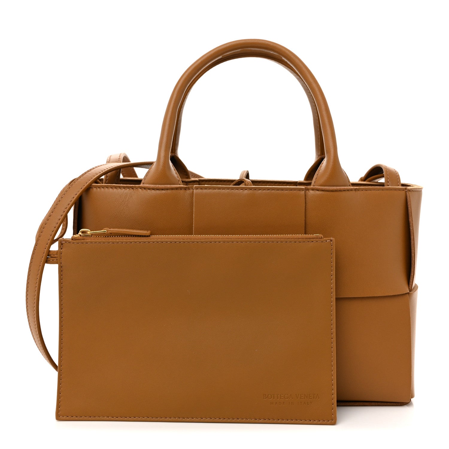 Bottega Veneta Nappa Maxi Intrecciato Mini Arco Tote Camel 3 of 10
