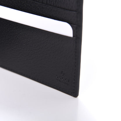 Gucci Textured Dollar Calfskin Nylon Gucci Stripe New Web Bi-Fold Wallet Black Ecru Verde Rosso 6 of 7