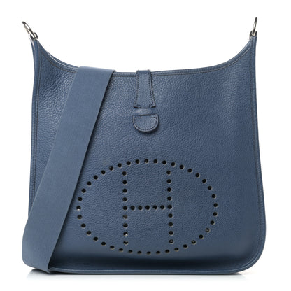 Hermes Buffle Skipper Evelyne PM Bleu Saphir 1 of 16
