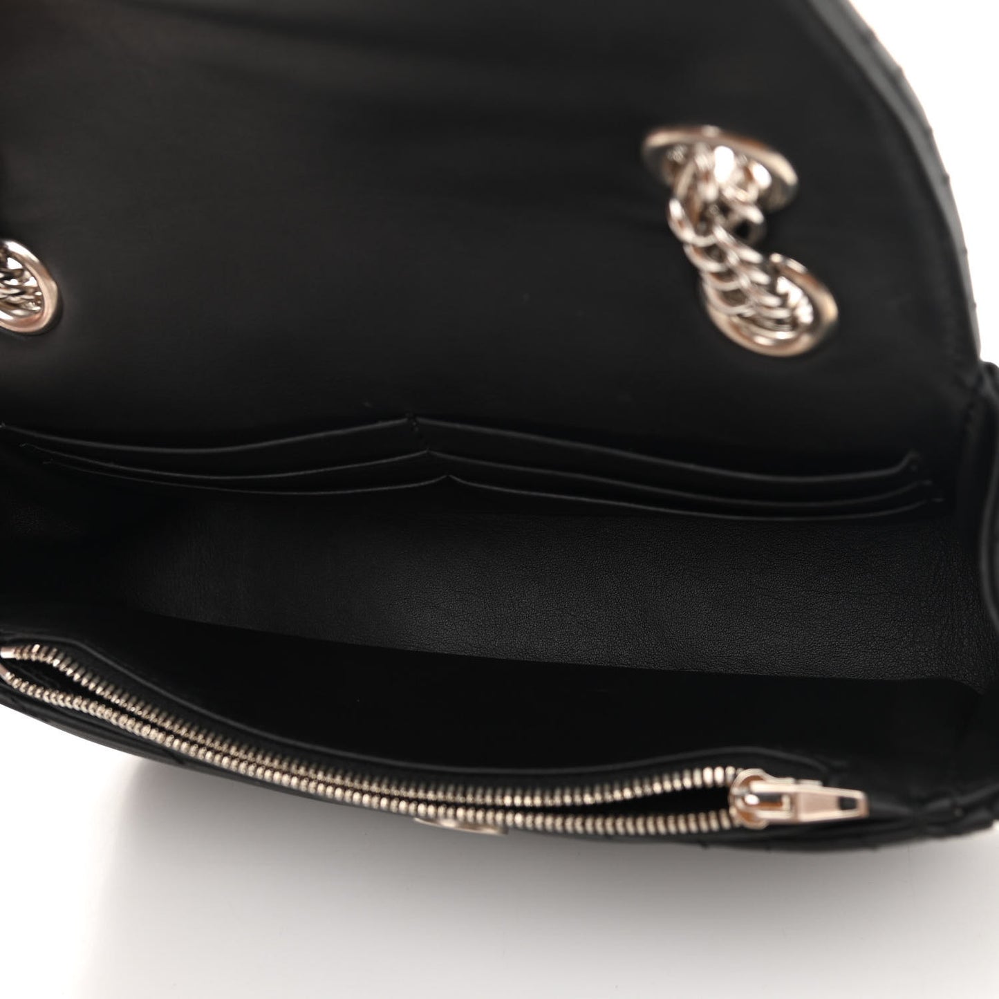 Calfskin Logo Matelasse S BB Round Shoulder Bag Black