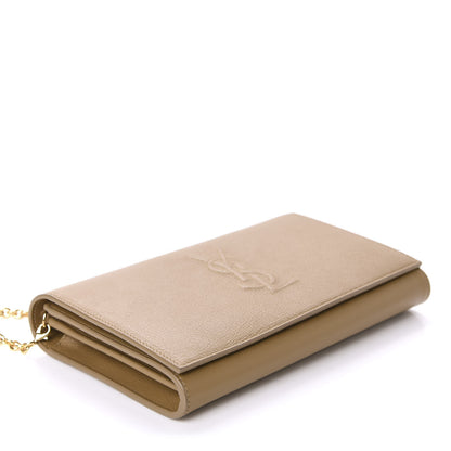Saint Laurent Calfskin Belle de Jour Chain Clutch Beige 4 of 12