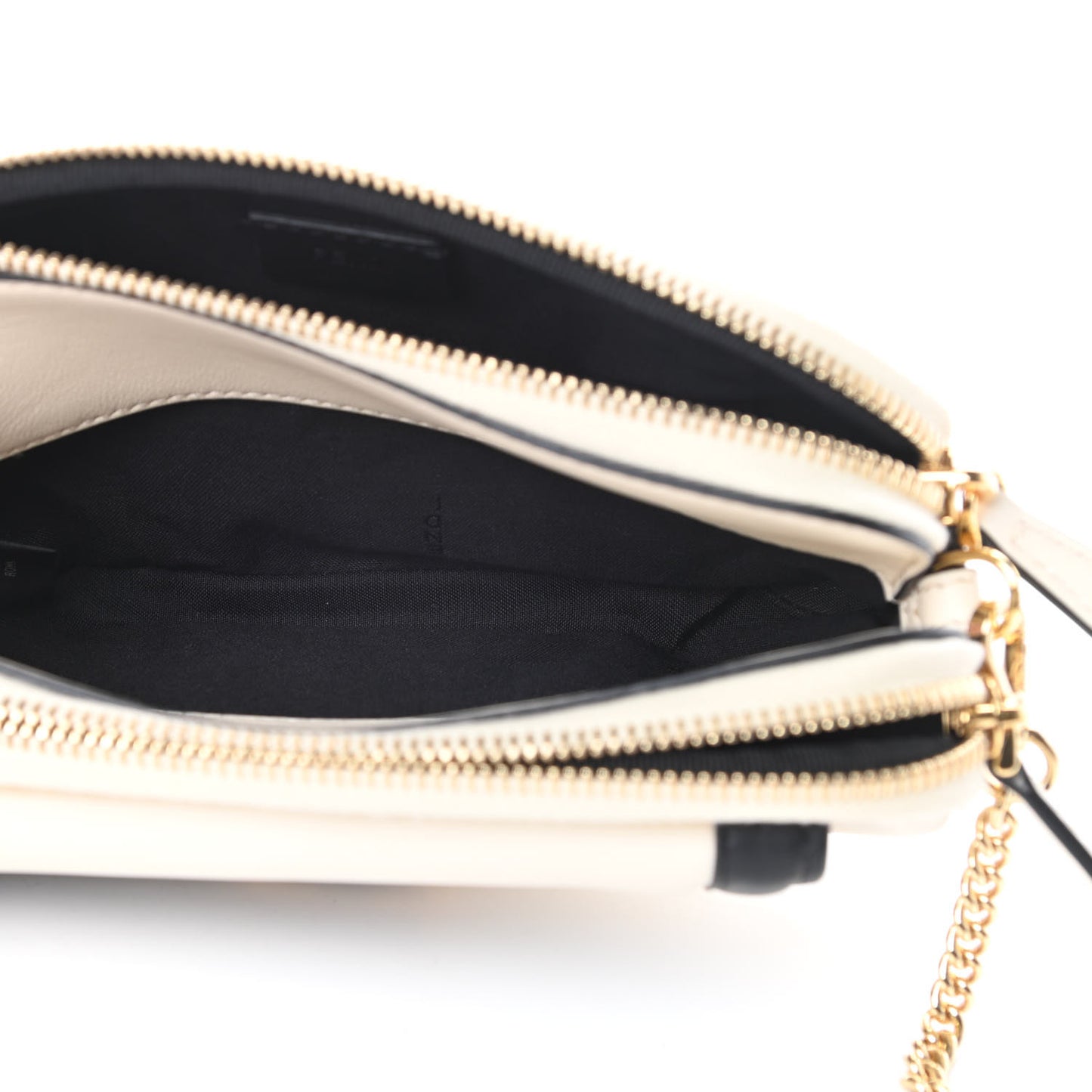 Vitello Grace Matte Bi-Color Easy Baguette Uovo Black