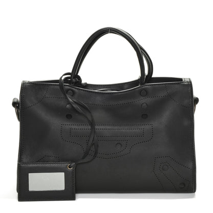 Balenciaga Veau Soyeux Perforated Blackout Hardware S City Black 1 of 6