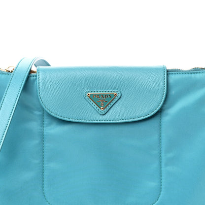 Prada Tessuto Nylon Saffiano Crossbody Bag Turchese 7 of 9