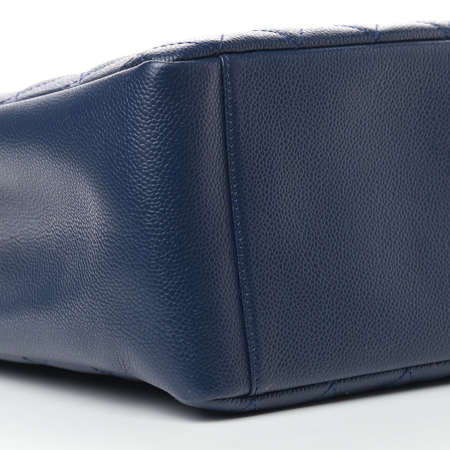 Caviar Quilted Grand Shopping Tote GST Dark Navy Blue