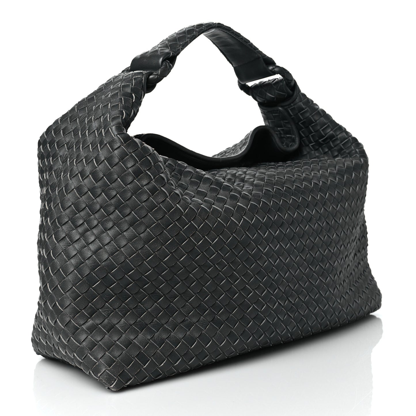 Nappa Intrecciato Sloane Hobo Ferro Gray