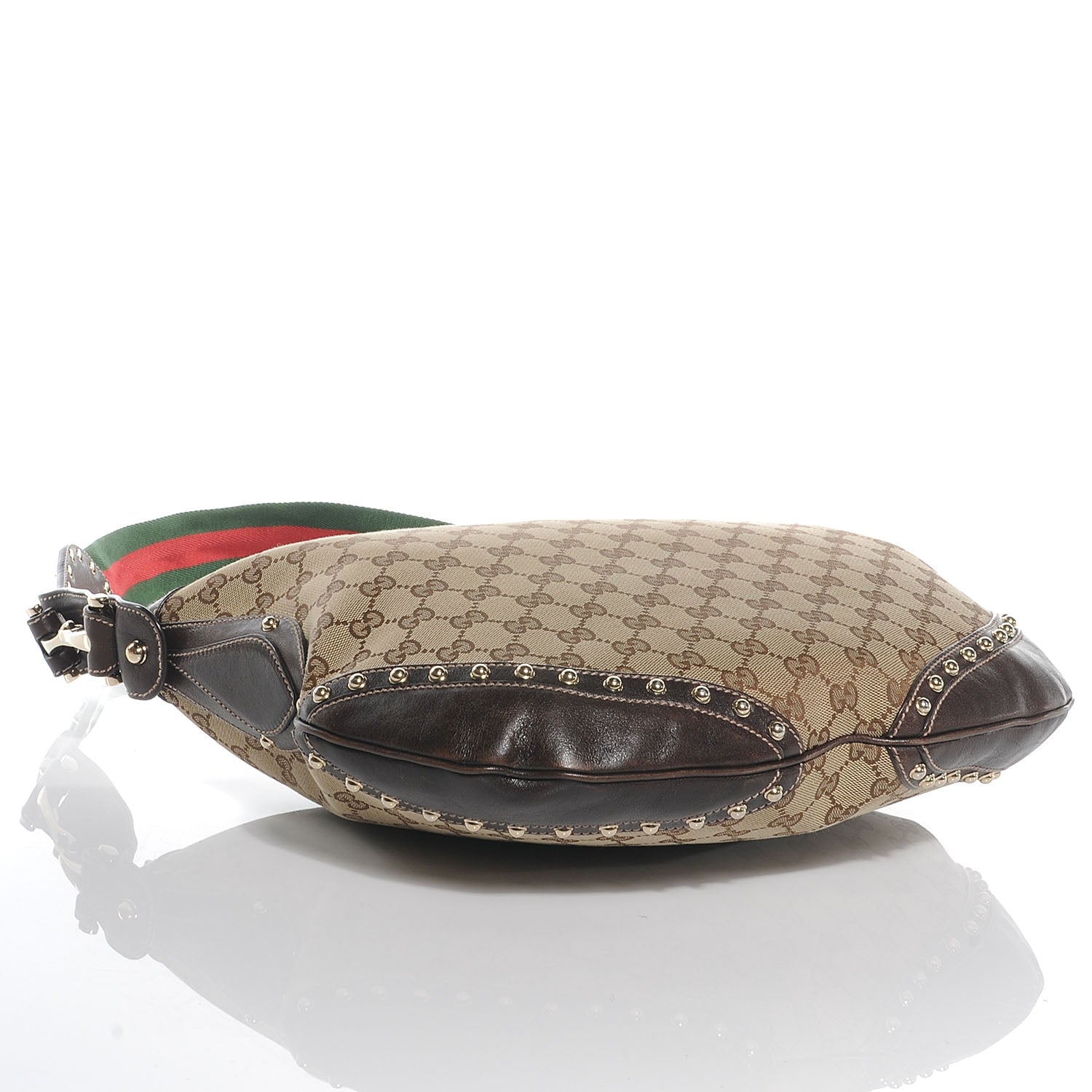 Gucci Monogram Pelham Studded Shoulder Bag Ebony 4 of 7