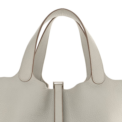 Hermes Taurillon Clemence Picotin Lock 22 MM Gris Perle 8 of 11
