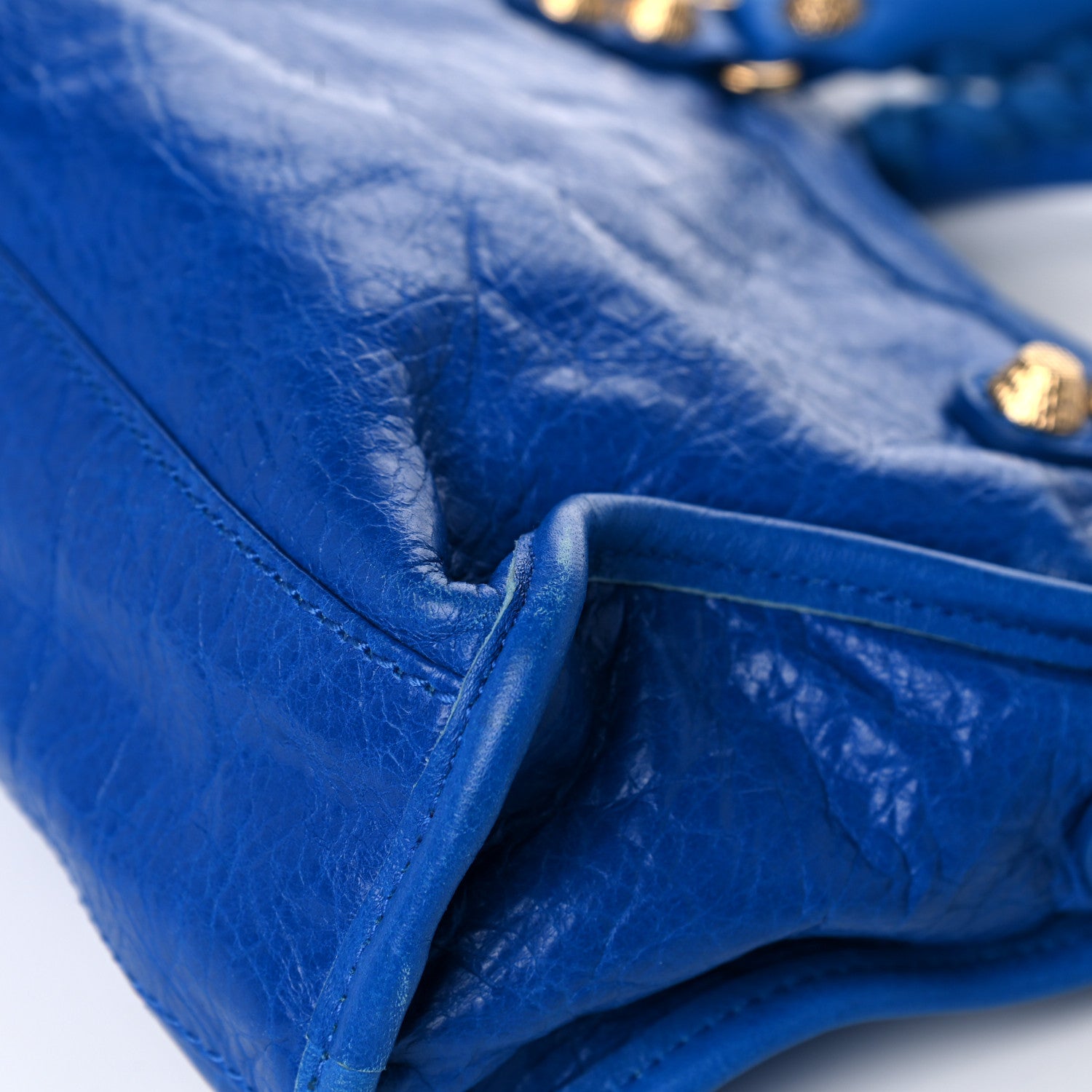 Balenciaga Agneau Giant 12 Gold Hardware Mini City Bleu Lazuli 8 of 15
