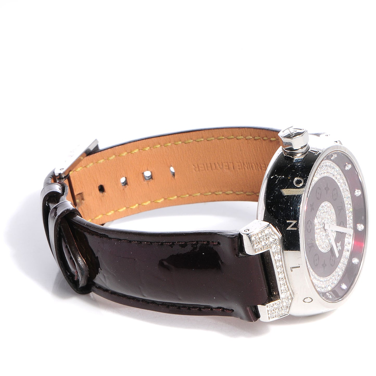 Vernis Diamond Tambour Disc Watch L Amarante