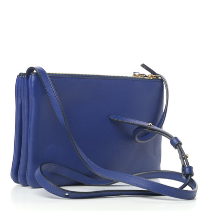 Celine Lambskin Small Trio Crossbody Bag Indigo 2 of 4