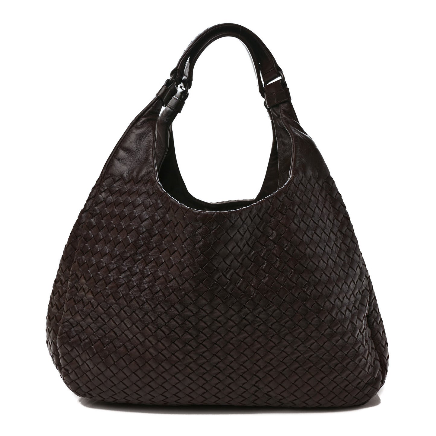 Nappa Intrecciato Medium Campana Hobo Ebano