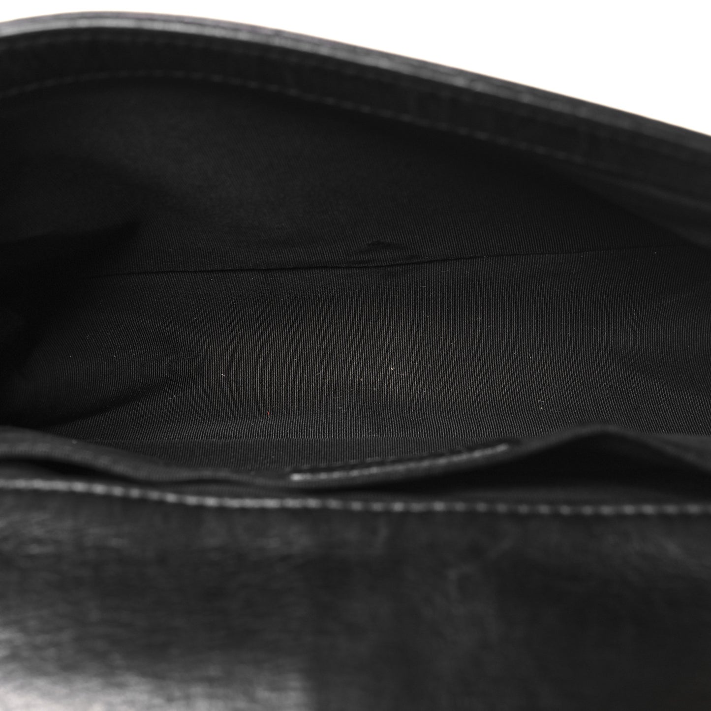 Calfskin Double Stitch Medium Boy Flap Black